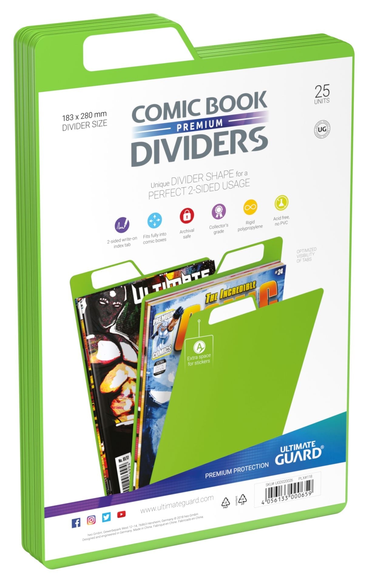 Ultimate Guard Comic Divider - GREEN